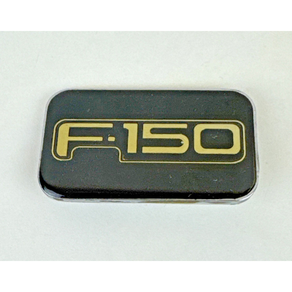 Ford F-150 Black and Gold Enamel Emblem Plate small